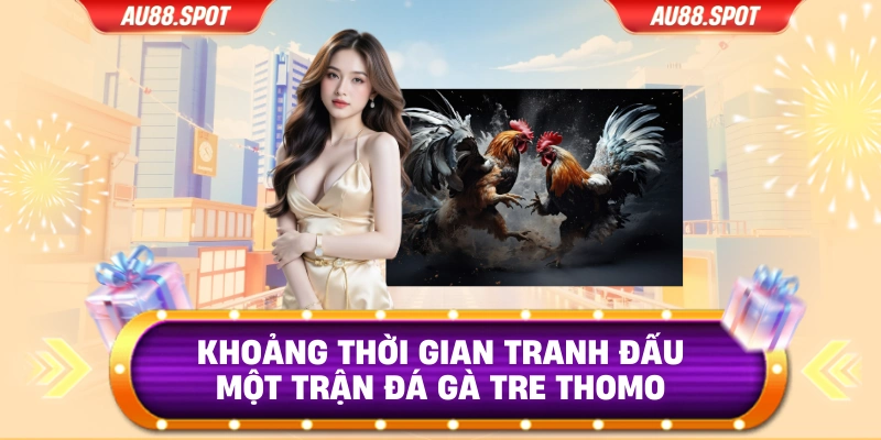 Khoảng thời gian tranh đấu một trận đá gà tre thomo